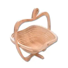 Новинка Складная бамбуковая корзина в форме яблока складная корзина для фруктов