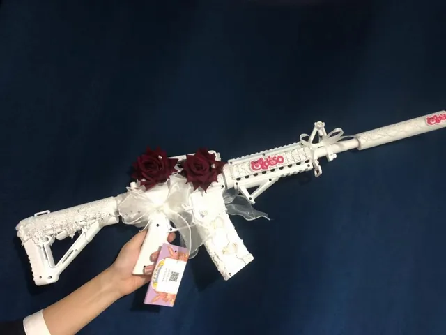 Lolita Gothic Toy Gun Model Cannot Shoot Pink Cute For Girls Cosplay Accessories Decoration Photo Prop Outdoor 5