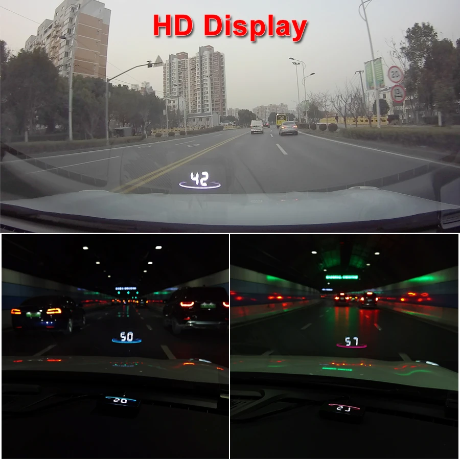 HUD ڵ HD   ÷ ڵ  KM/h MPH OBD2 OBDII   ˶    ÷