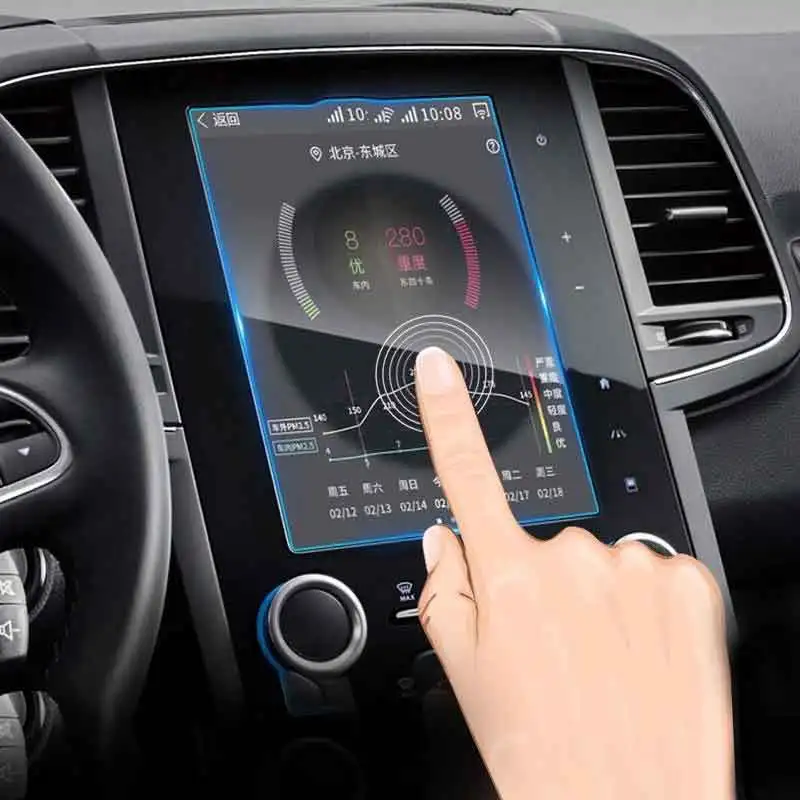 Protecteur D'écran Verre Trempé 8,7 Pouces Pour Renault Koleos II (2017-2018) & Mégane IV (2016-2017) R-Link 2 - Anti-rayures
