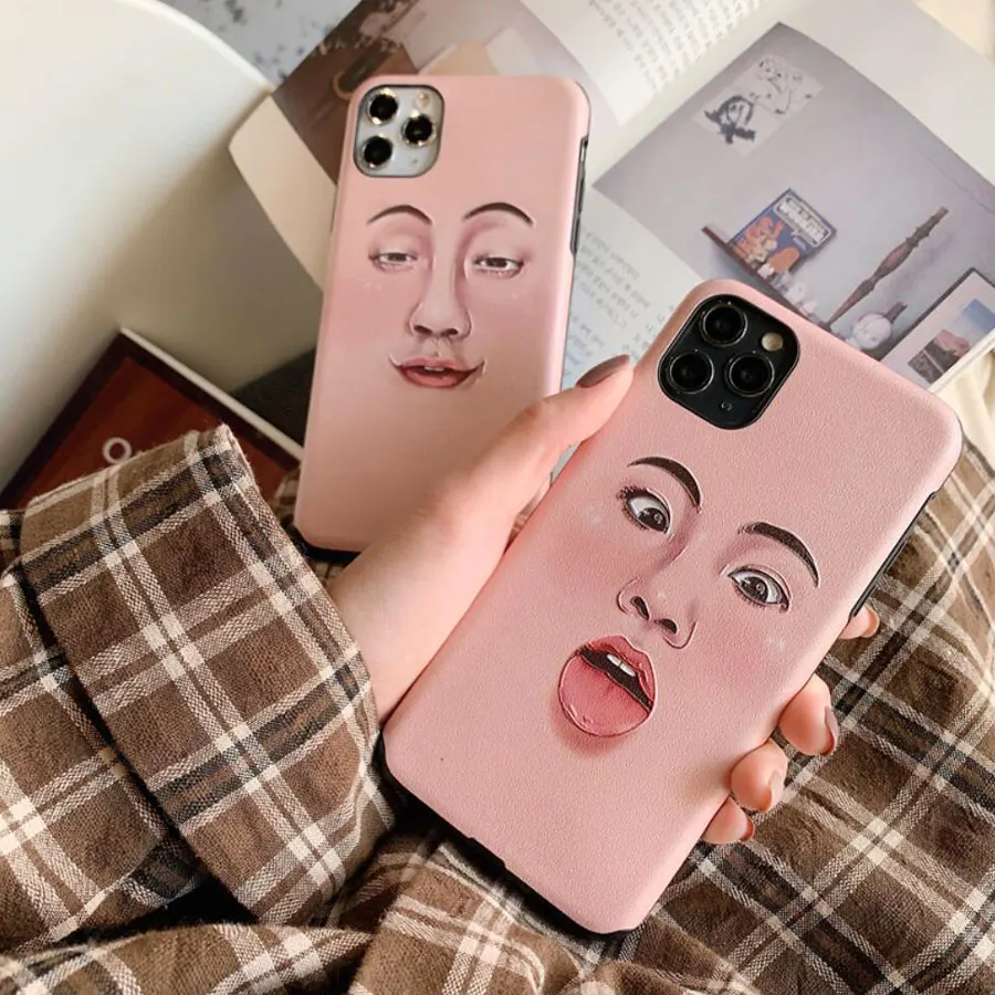 ins Fashion Funny Face Humor Cellphone Case For iPhone 11 Pro Max Art Abstract Phone Shell X XR XS Max 7 8 6 6s Plus Soft Case ins Fashion Funny Face Humor Cellphone Case For iPhone 11 Pro Max Art Abstract Phone Shell X XR XS Max 7 8 6 6s Plus Soft Case