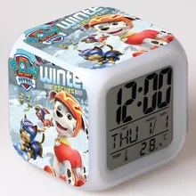 PAW PATROL аниме светящийся будильник таймер игрушки для детей светящаяся настольная лампа цифровые часы вечерние Декор для дома подарки для KidTo
