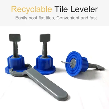 

50Pcs Reusable Tile Leveling System Kittile Flat Ceramic Floor Wall Construction Tools Leveling System Kit For Tile