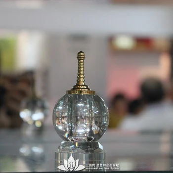 

Crystal bell tower stupa stupa ornaments bao bao yinta manna pill packed Tibetan stupa Buddhist supplies