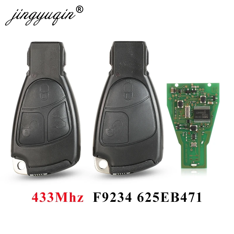 JINGYUQIN 433MHZ 2/3 BUTTONS NEC REMOTE KEY FOB FOR MERCEDES BENZ B C E ML S CLK CL 3B 3BT COMPLTE CONTROL KEY 1996-2005