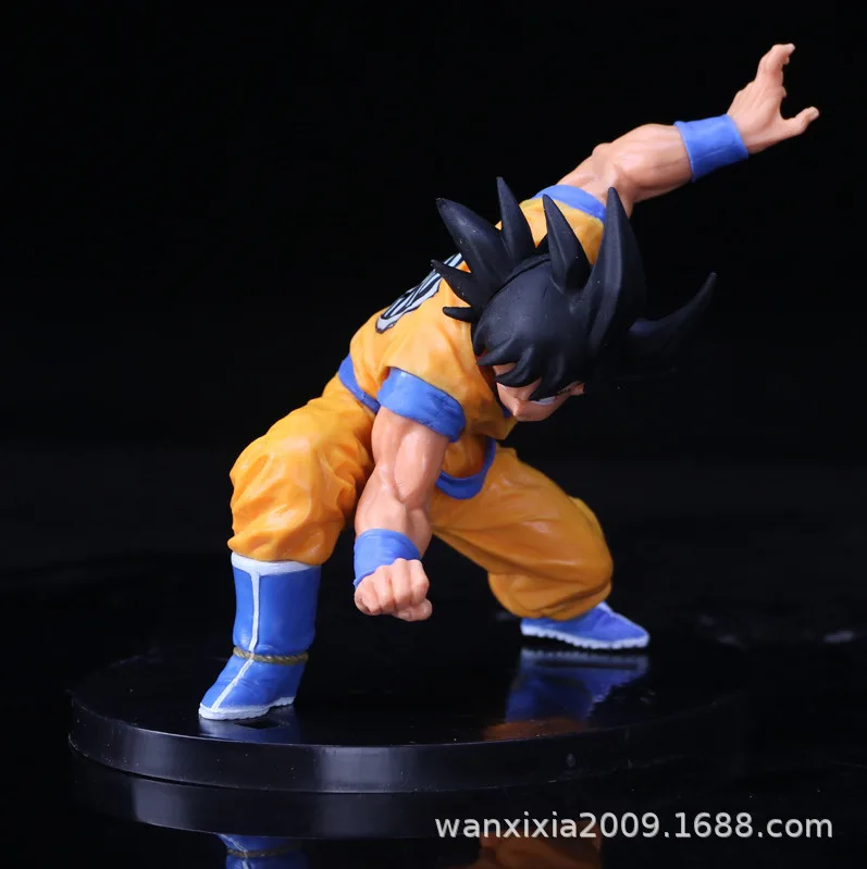 Dragon Ball World Budokai 7 86# черные волосы Гоку на корточки гаражный комплект модель