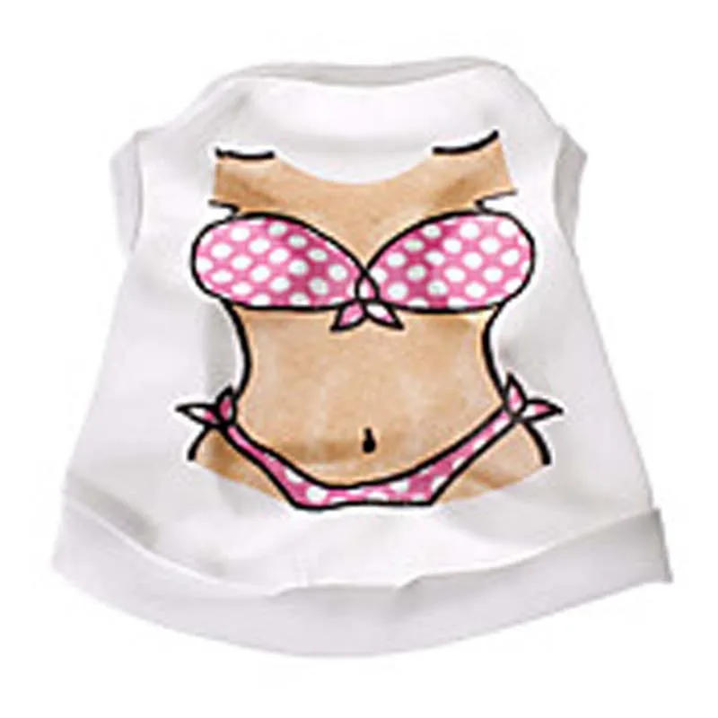 

Funny Bikini Pet Dog Clothes for Small Dog Summer Shirt Clothes for Dogs Jacket Clothing for Chihuahua Costume Cotton Puppy Vest
