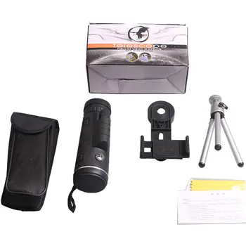 

Waterproof 40X60 High Definition Monocular Telescope Portable Low Light Visual Hd Mobile Phone Telescope With Compass