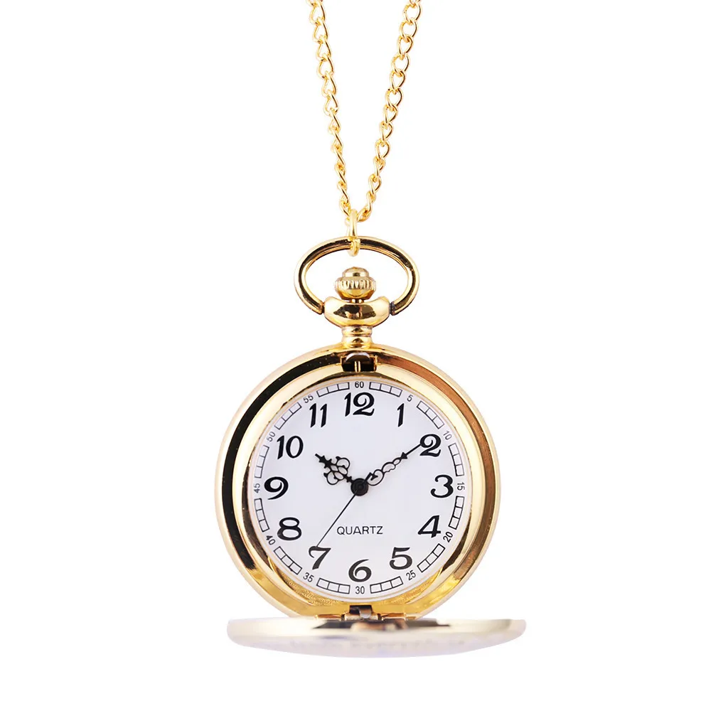 

Men and Women Couple Pocket Watch Retro Quartz Hanging Table Commemorative Table Watch Clock Wholesale Relogio De Bolso #4N19