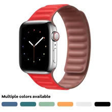 Aliexpress - Apple Watch Series Silicone Chain Type Magnetic Loop Strap 44/42/40/38mm Couple Strap For Iwatch Series