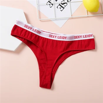 

Cotton G-String Sexy Thong Panties String Women's Underwear Briefs Sexy Low Waist Lingerie Pants Intimate Ladies Letter