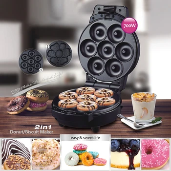 

Donut Machine Home Automatic Mini Cake Machine Double-sided Electric Baking Pan Breakfast Machine Sandwich Grill