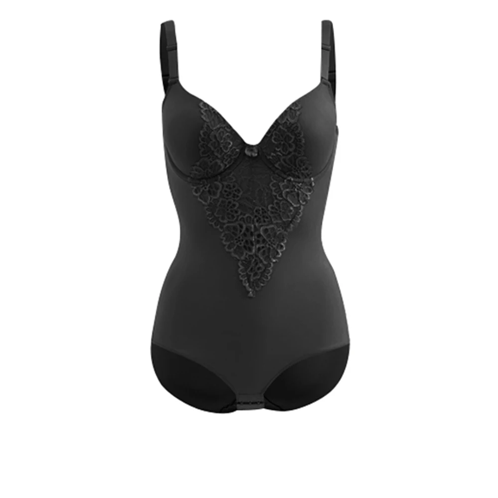 Женское корректирующее белье для похудения боди с фиксированным бюстгальтером
