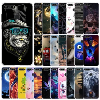 

Soft TPU Silicone Case For Huawei Honor 7A Pro Case 5.7" Phone Case On Huawei Y6 Y 6 Prime 2018 Back Cover Coque Bumper