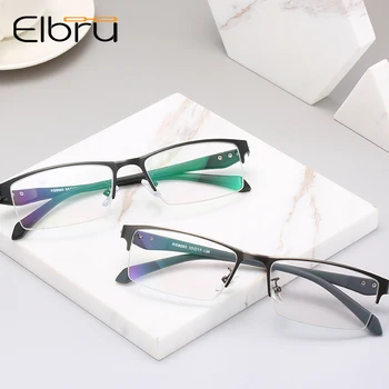

Elbru Myopia Glasses With Diopter -1.0 1.5 2.0 2.5 3.0 3.5 Women Men Student Half Frame Myopic Farsighted Glasses