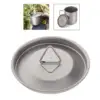 Portable Titanium Alloy Mug Lid Leakproof Water Cup Cover with Handle 85mm, for Outdoor Camping Hiking Fishing 3