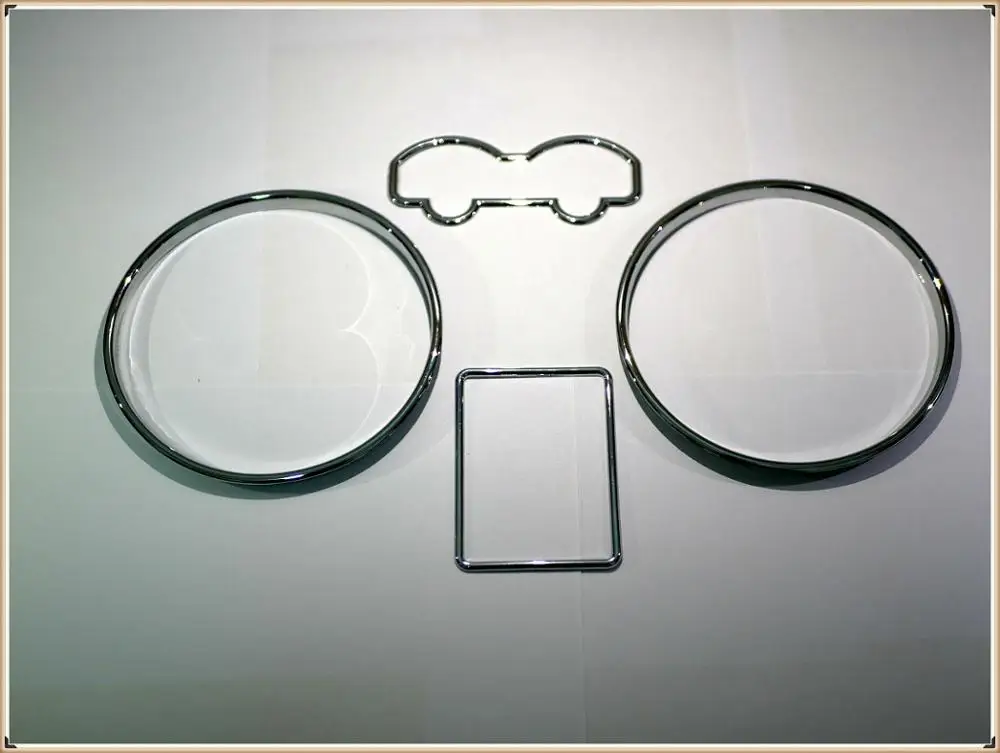 Хромированные Спидометр Калибровочные кольца ободок отделка хромированные тахообразные кольца для VW MK4 GOLF Passat 3B B5 T4 Van - Цвет: CHROME