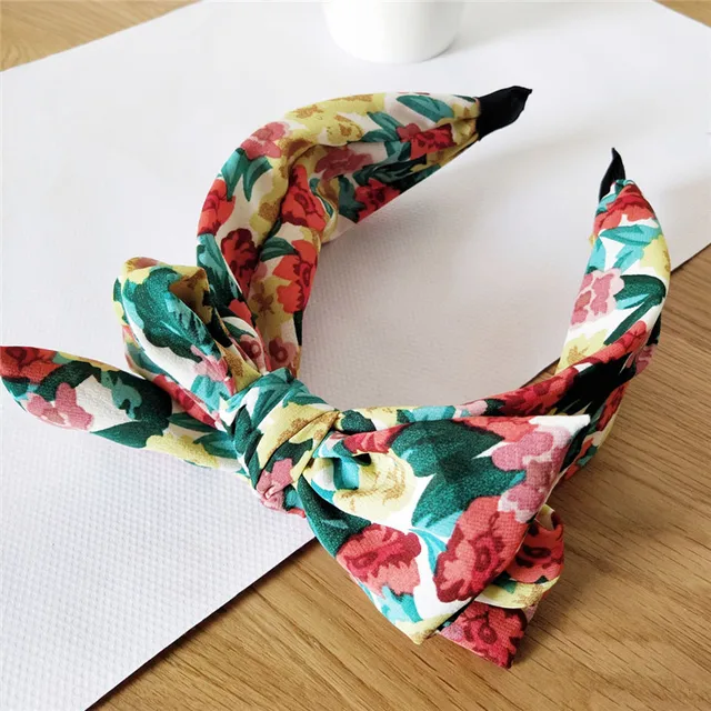 Floral Big Bow  Hairbands  For Women Korea Hair Accessories For Girls Hair Band Hair Bows  Hairband Headbands Tangerine
