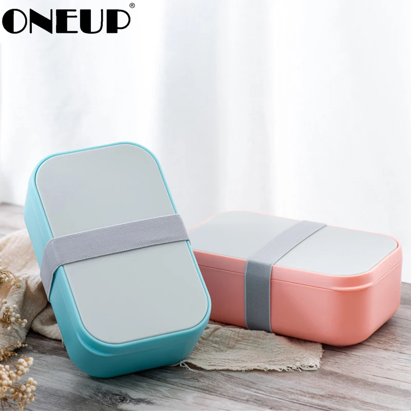 ONEUP герметичная коробка для завтрака портативная BPA Free Bento с столовыми приборами