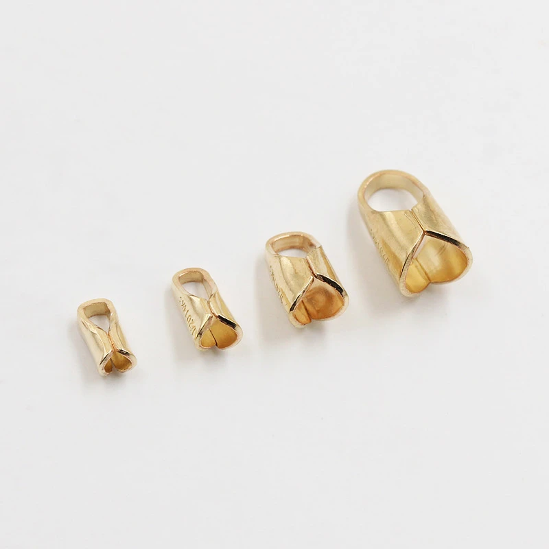 Innendurchmesser 14K Gold gefüllte Endkappen Großhandel Zubehör für die Schmuckherstellung Handgefertigtes DIY-Zubehör Goldschmuckzubehör – Detail 9
