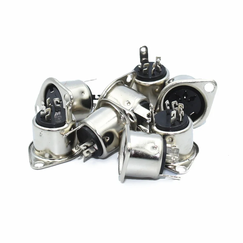 10 шт. 3/4/5/6/7/8pin Панельное крепление гнездовой разъем DIN адаптер миди Кабельный