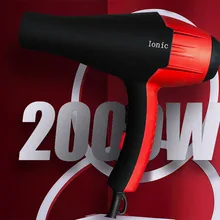 Профессиональный фен для волос 2000 Вт, стильный фен с двумя насадками, регулировка скорости горячего холодного воздуха, салонный инструмент для волос, напряжение 110 или 220 В
