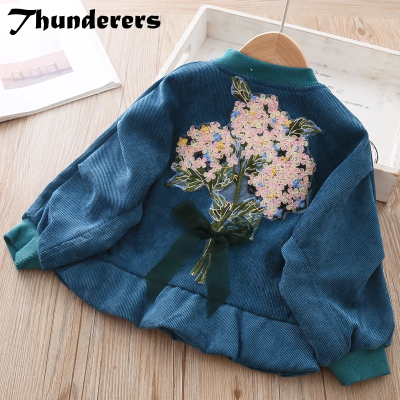Thunderers/весенне Осенняя детская куртка для девочек детские пальто с длинными