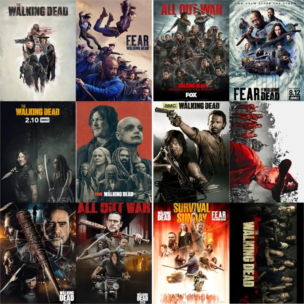 Постеры Walkingdead для спальни украшение гостиной глянцевая бумага яркие цвета