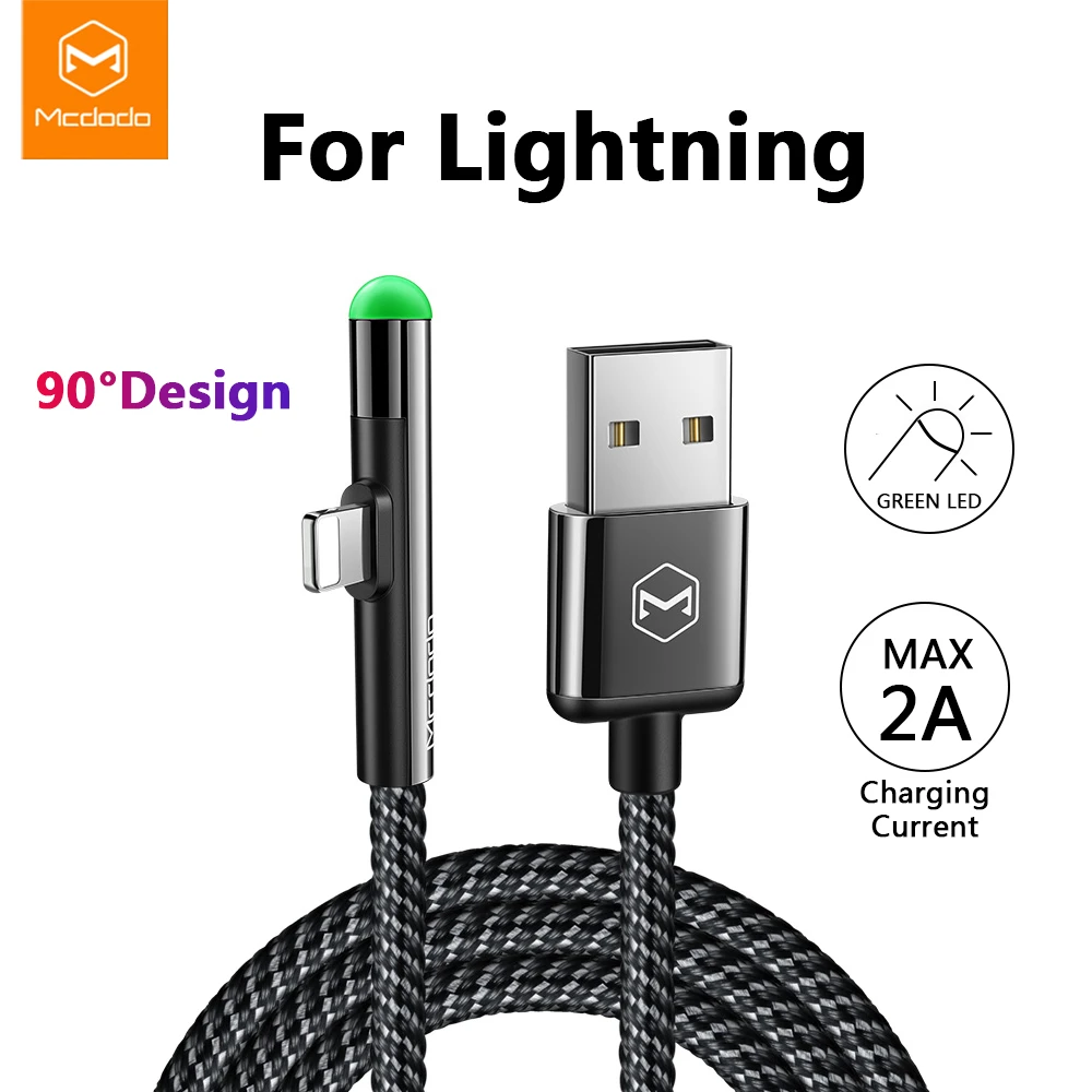 apple iphone charger cord Mcdodo USB Cable for iPhone lightning 12 11 Pro X Xs Max XR 8 7 6 Plus iPad 2A Fast Charging USB Charger Data Cable iOS LED Cord phone charger cord