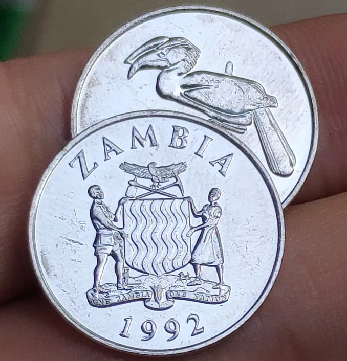 

20mm Zambia 1992 ,100% Real Genuine Comemorative Coin,Original Collection