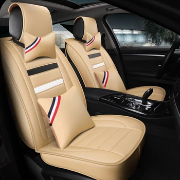 

WLMWL Universal Leather Car seat cover for Hyundai elantra terracan accent azera lantra tucson iX25 i30 iX35 all models