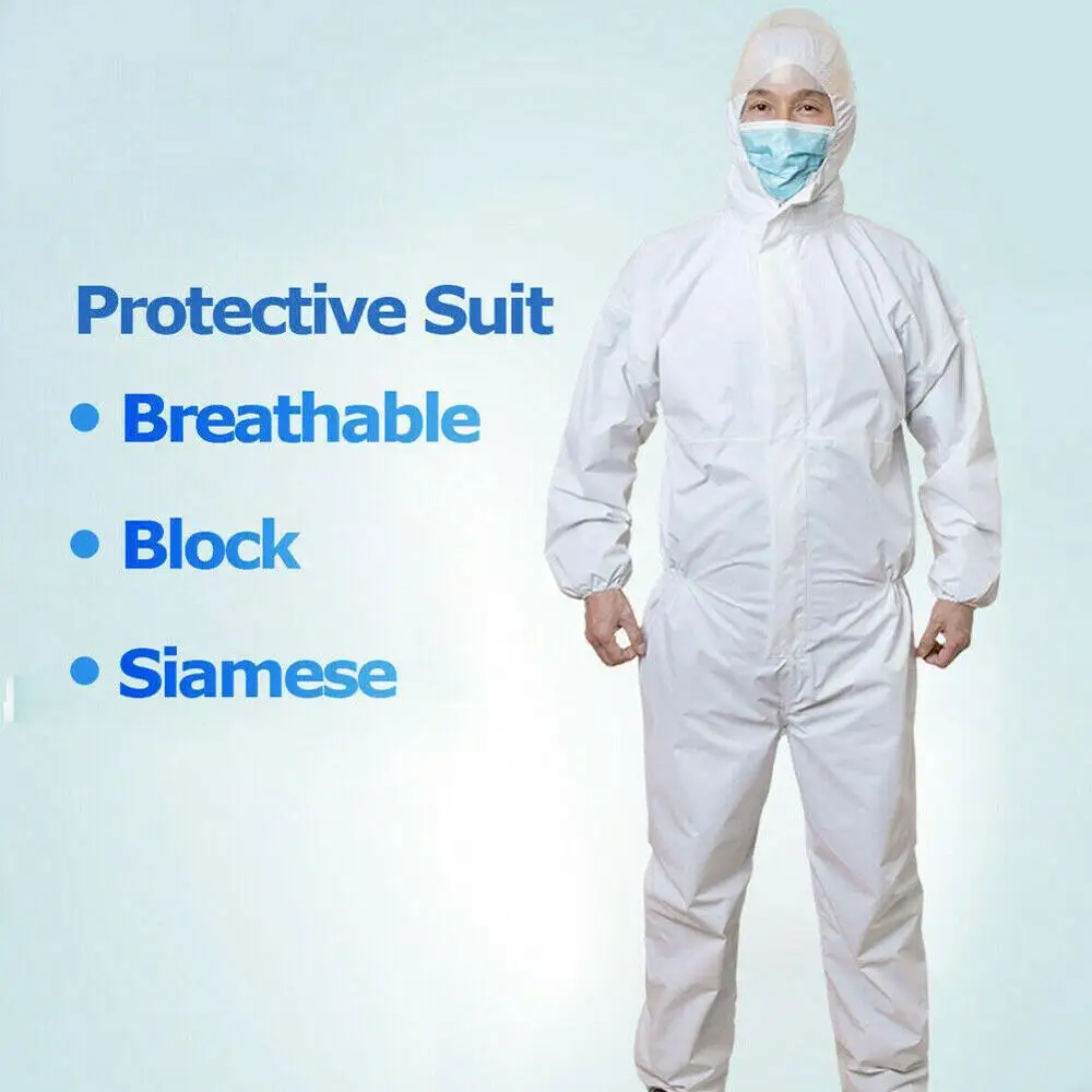 

Disposable Protective Clothing Suit Non-Woven White Hazmat Waterproof Coverall