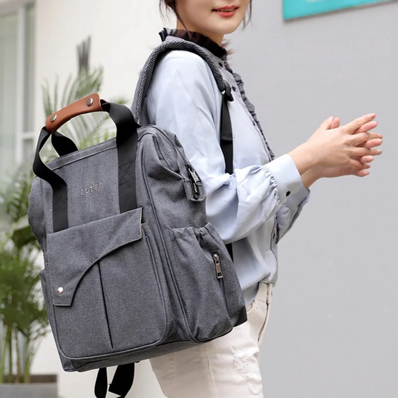 Женский рюкзак для путешествий, практичный рюкзак для мамы, Большой Вместительный Водонепроницаемый Многофункциональный рюкзак для мамы, сумка для детских подгузников и бутылочек