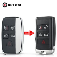Keyyou modificado atualizado carro remoto chave caso do escudo fob para land rover range rover lr4 lr4 apto para jaguar f-pace f-tipo xe xf xj
