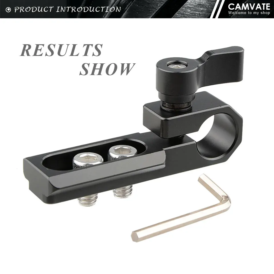 Camera universal Standard Single 15mm Rod Clamp With NATO Safety Rail &1/4"-20 S