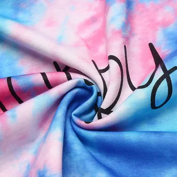 Autumn Children Sweatshirts Teen Girls Crop Tops Tie-dye Hoodies Long Sleeve Pullover Kids Fashion Sweatshirts  6 8 10 12 14Y 4