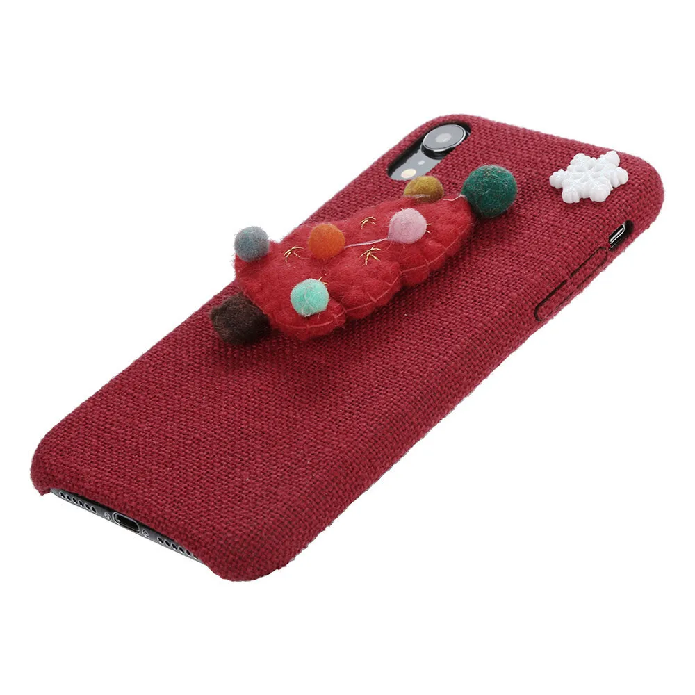 Christmas Deer Tree Cover Bumper For iphone XR 6.1 Inch Cute funny silicone back cover Non-slip and Anti-fingerprint Phone Case