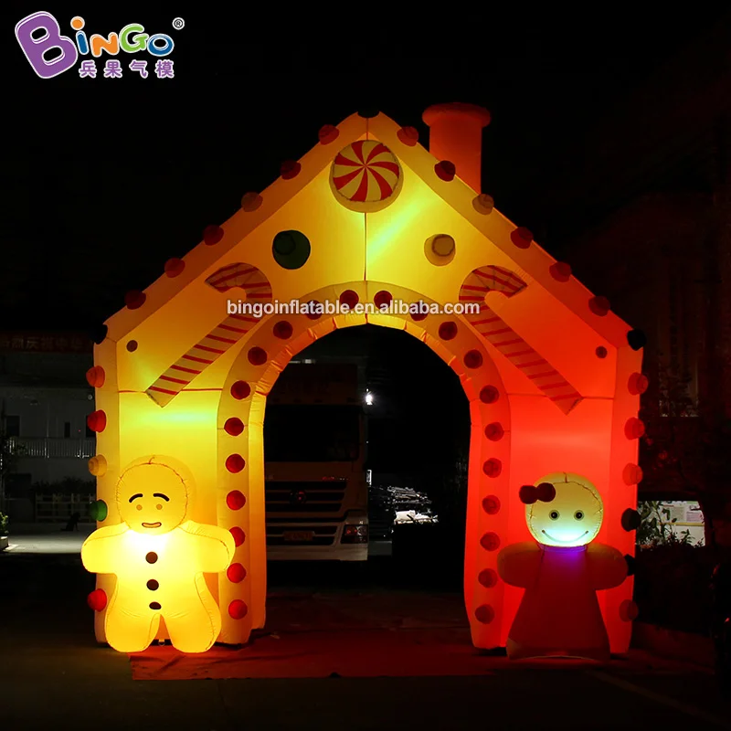 Personalized 5x5 Meters Inflatable Christmas Arch / Gingerbread House