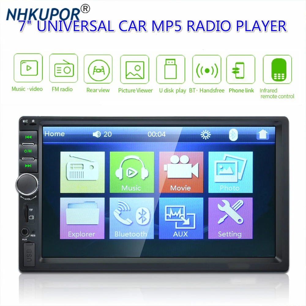 Универсальный мультимедийный плеер FM радиоприемник с 7 &quotсенсорным экраном HD