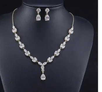 

chaming 2 set/lots crystal diamond weddding birde set lady's necklace earings up-market gift free shipping 36yy