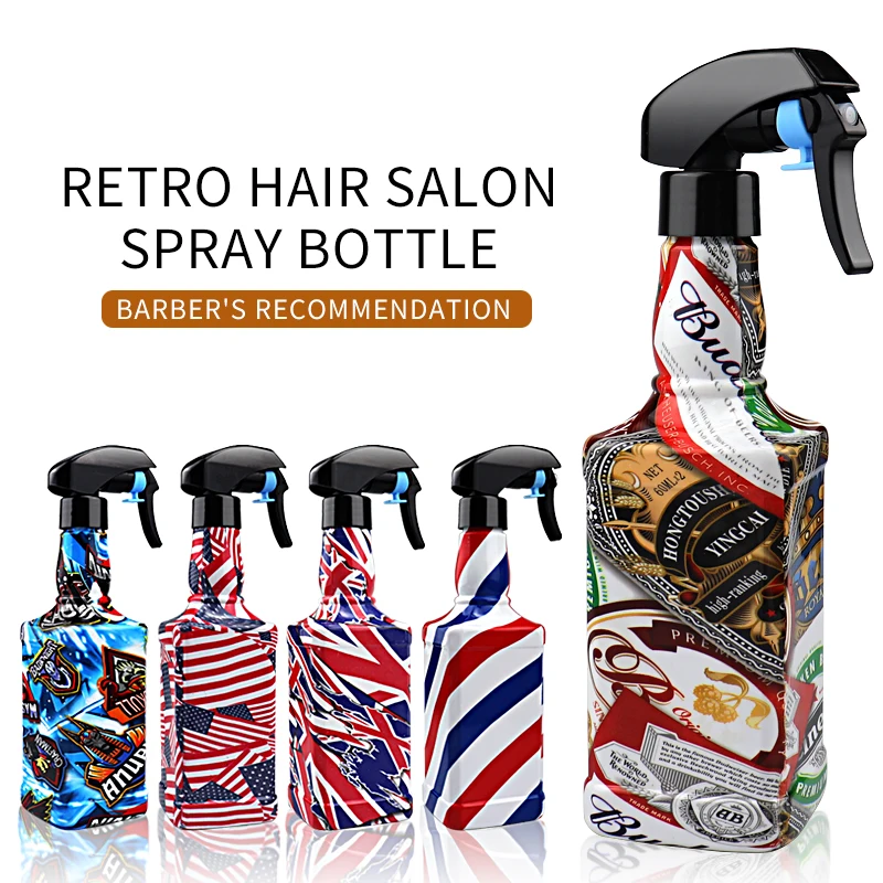

High quality beauty salon spray bottle high-end retro oil head fine mist spray can salon barber shop sprayer hairdressing tools