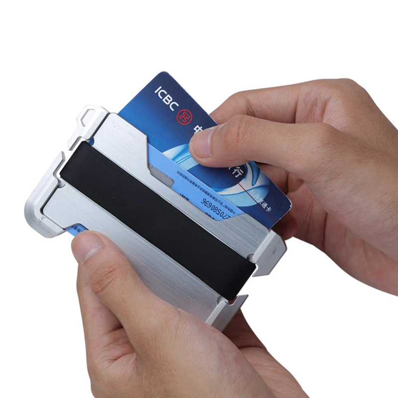 Bycobecy мини модный тонкий держатель для банковской кредитной карты Rfid Кошелек