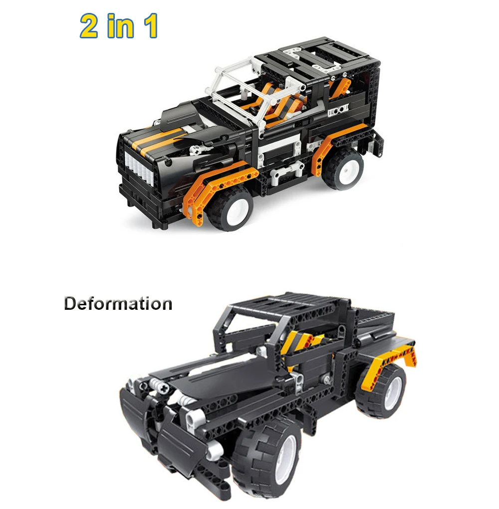 Electric Creative new early education assembly and plug-in 2 in 1 remote control car DIY building block toy for boy gift | Игрушки и