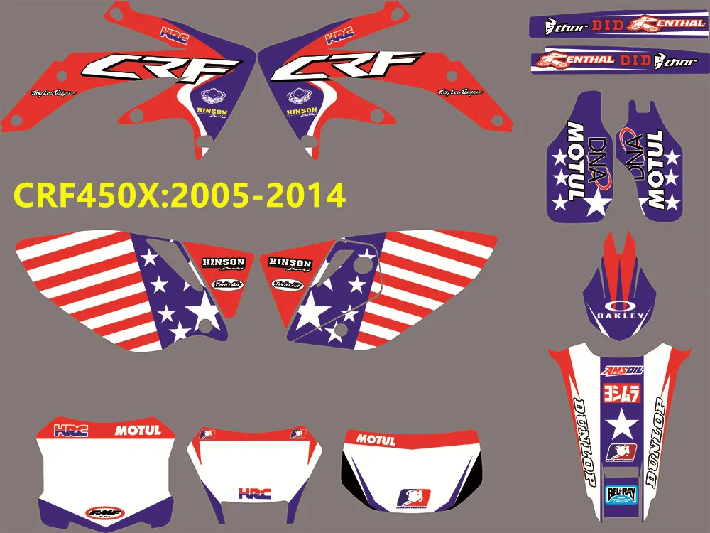 3 м CRF450X 05-14 Стикеры заказанные акрилатовые Графика Стикеры s для Honda CRF450X 2005 06 07 08 2009 2010 2011 2012 13 14
