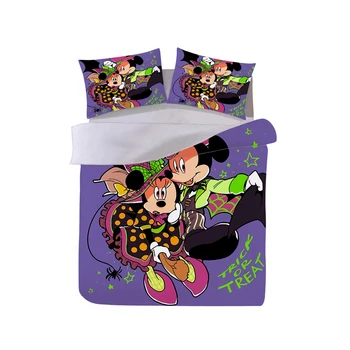 

Mickey Halloween Bedding Set Minnie Duvet Cover Pillowcase Adult Children Gift King Size Bed Set Nightmare Befor Christmas