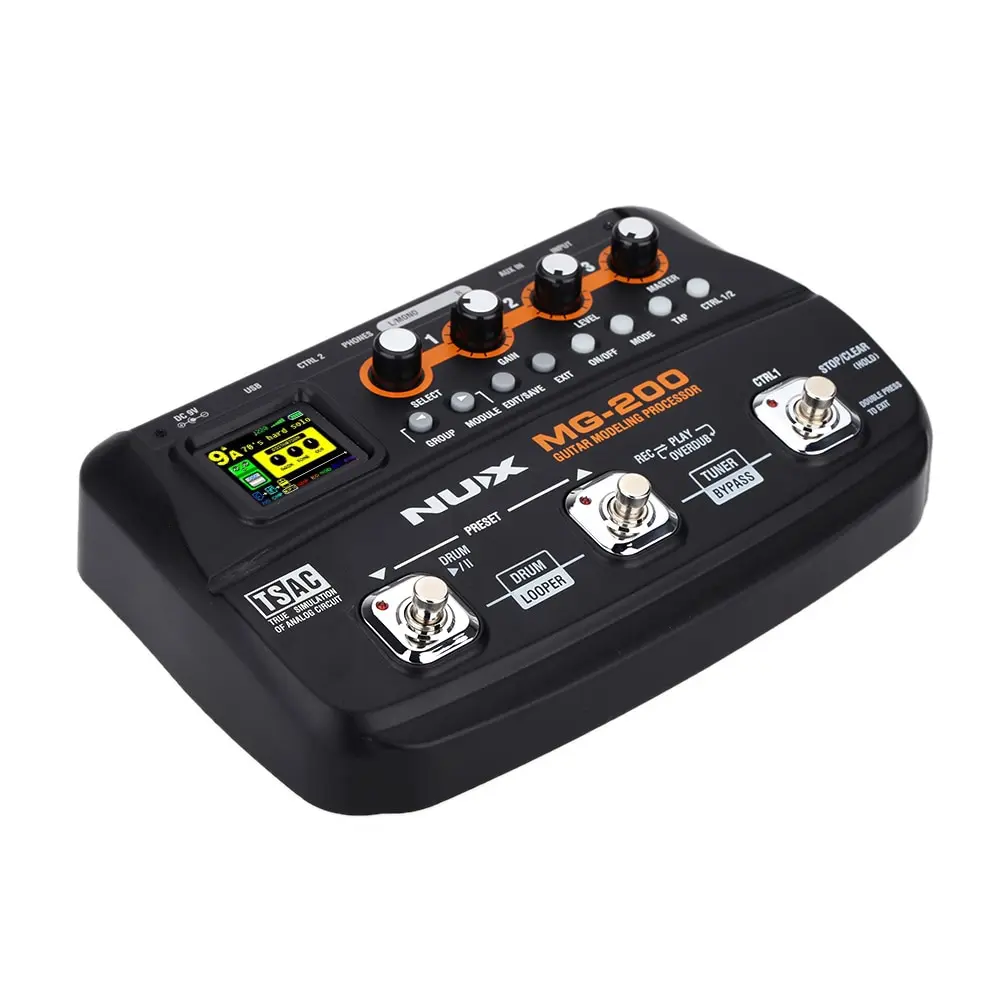 NUX MG-200 гитарный модельный процессор гитарный многоэффектный процессор с 55 моделями эффектов ЕС вилка высокое качество гитарные части