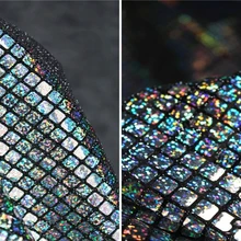 Квадратная зеркальная сетка SMD Лазерная Светоотражающая симфония ткань сценическое блестящее украшение Модная креативная ткань