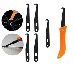 Conjunto de ferramentas para reparo de piso, 210mm, profissional, ferramenta de reparo para remoção, espaçador de plástico, gancho, faca de limpeza