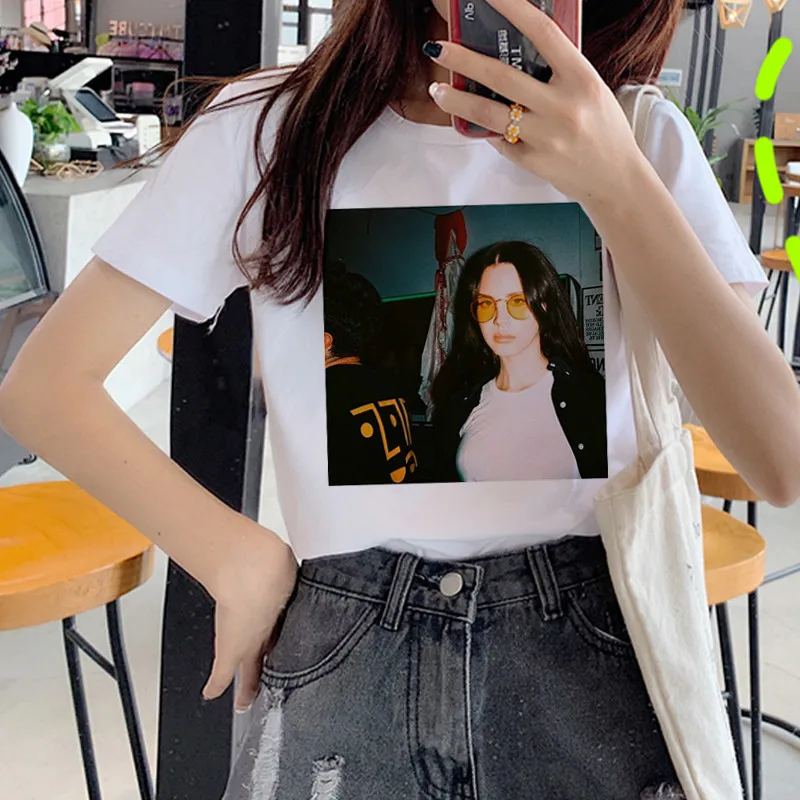 p2167-13 Lana Del Rey Harajuku Ullzang Футболка женская Забавный принт футболка для фанатов 90s графическая Эстетическая футболка корейский стиль женские футболки - Цвет: p2167-13