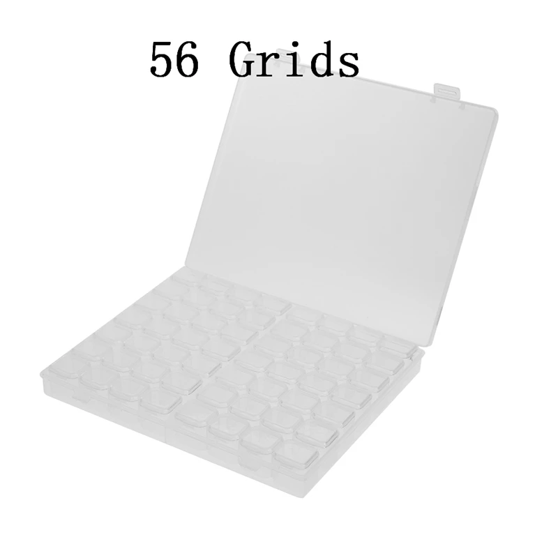 56 Grids A 56 сеток ювелирные изделия с бусинами из кристаллов Органайзер чехол для хранения 5D DIY Алмазная вышивка картина дрель коробка Стразы контейнер для перевозки - Цвет: 56 Grids A